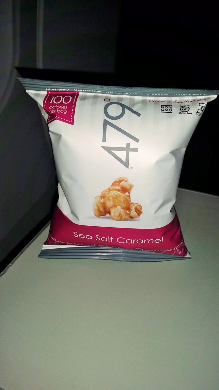 Virgin America first Class snack