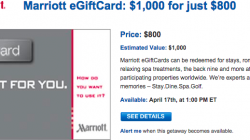 Save 20% on Marriott Gift Cards with Daily Getaways