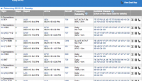 a screenshot of a flight schedule