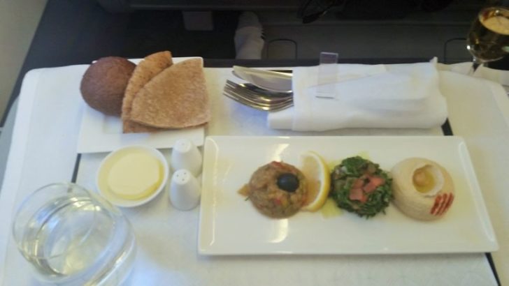 Qatar airways business class appetizer