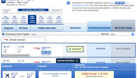 a screenshot of a flight schedule