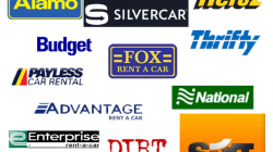 a group of logos with text