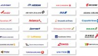 a group of logos of airline