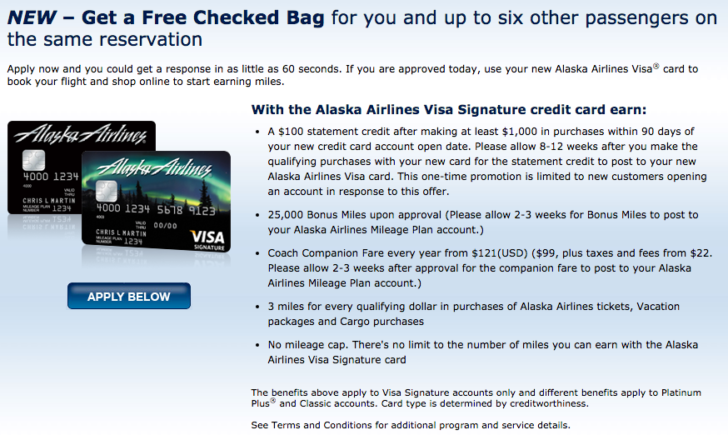Alaska Credit Card offer July 2015