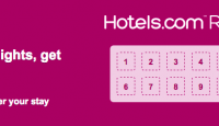 a pink and white hotel card