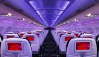 rows of seats in an airplane