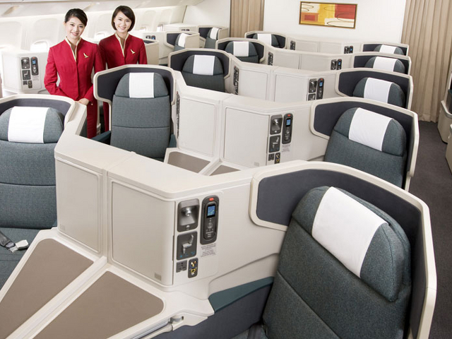 Cathay Pacific business class