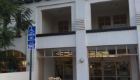 a building with a sign on the front