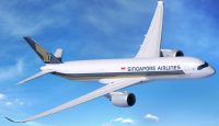 a white airplane in the sky