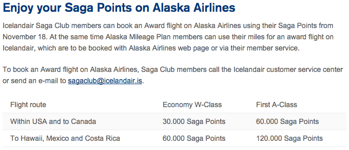Alaska Airlines awards from Saga Club