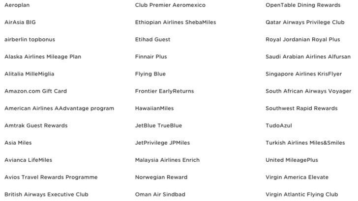 Rocketmiles partners