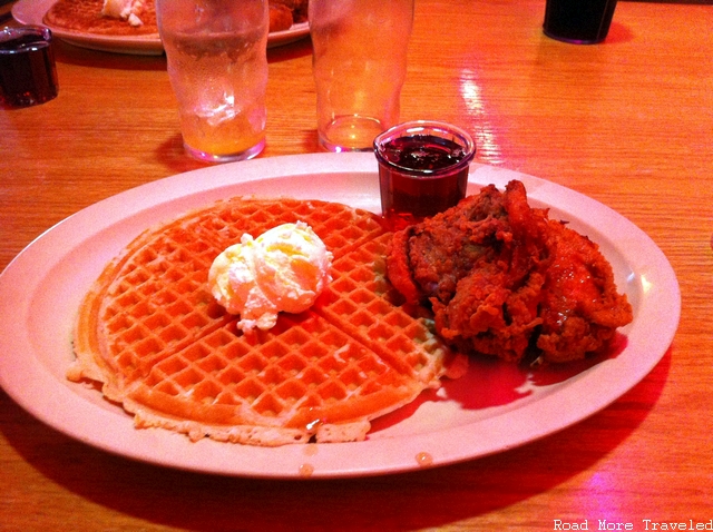 Chicken and waffles at Roscoe's House of Chicken 'n Waffles