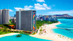 a building on a beach