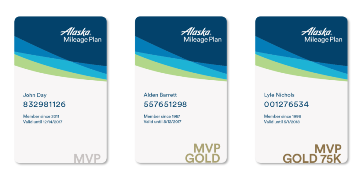 New Alaska Airlines loyalty cards