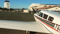 a plane parked on a runway