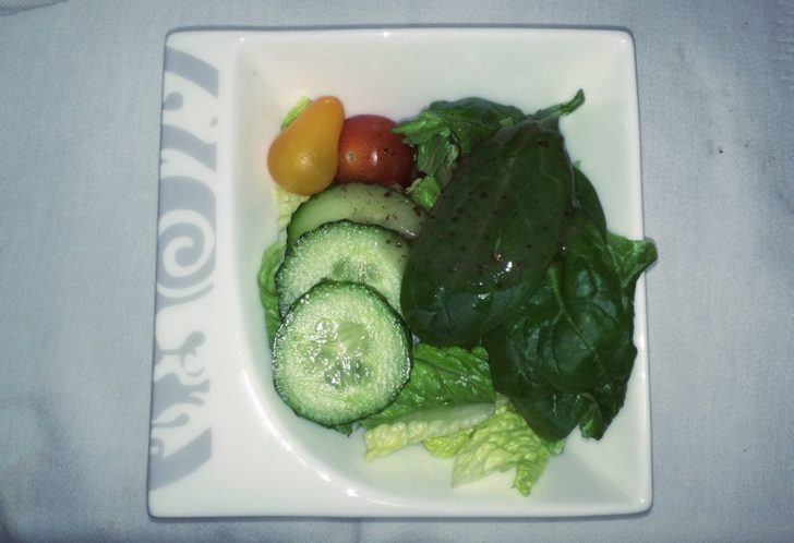 Hainan Airlines business class salad