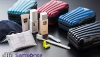 a group of travel items