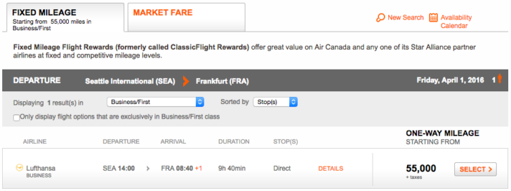 Aeroplan award search 4