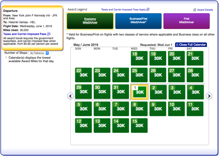 American Airlines award search 8