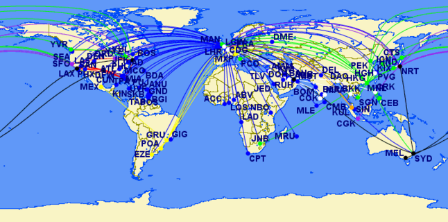 Oneworld First Class Routes