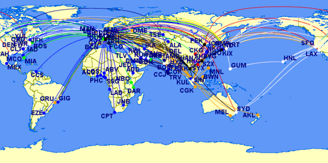 Star Alliance First Class Routes