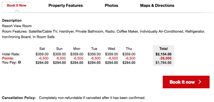 Hyatt Maui with Verizon points