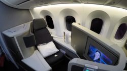 a seat in an airplane