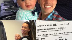 Baby's First Flight: Infant Flying SFO-LAX-SFO in United Economy Plus