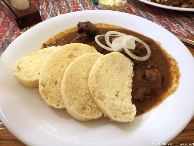 Venison goulash in Prague