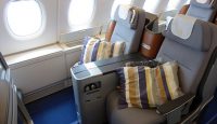 a seat in an airplane