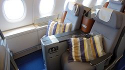 a seat in an airplane