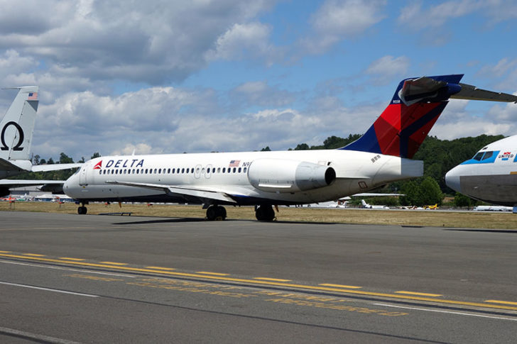 a plane on the runway