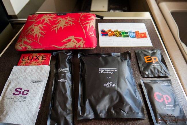 Etihad A380 Business Class amenity kit