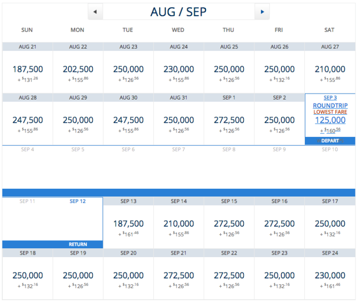 Delta round-trip flexible dates