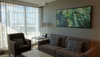 a living room with a couch and a coffee table