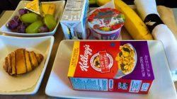 a tray of food on a table