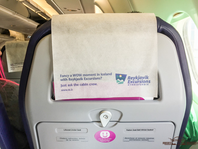 WOW Air A330 seat-back entertainment