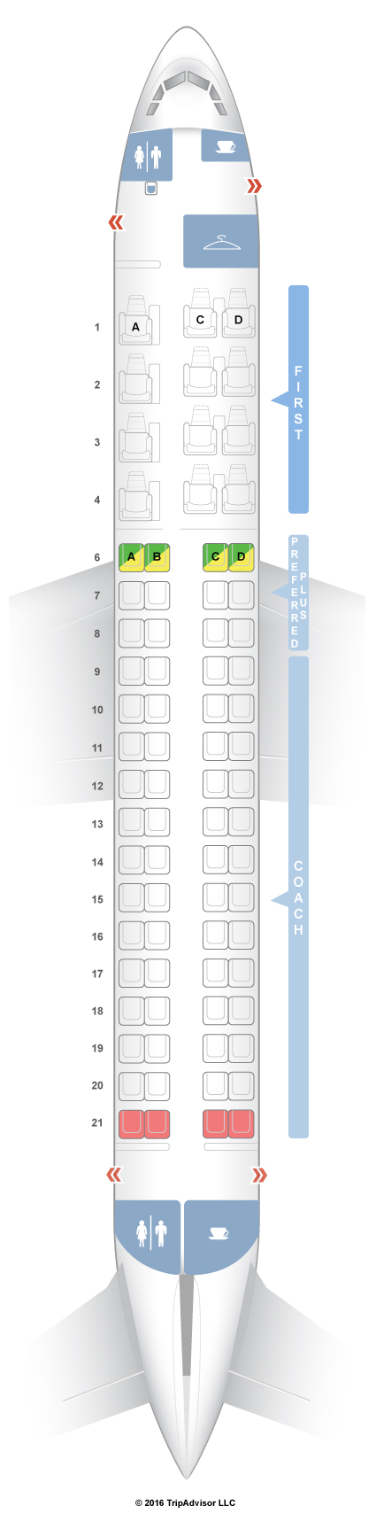 Alaska Airlines Embraer 175 First Class