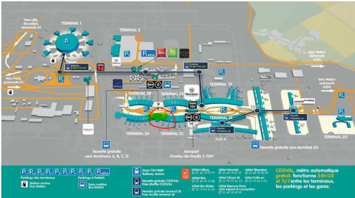 Map of Cathay Lounge