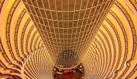 looking up at a tall building