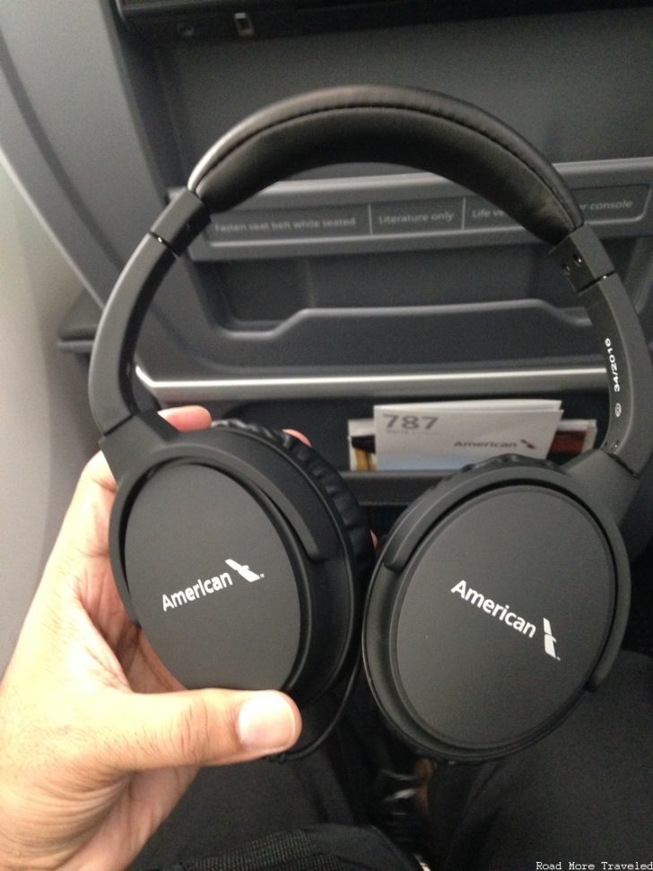 American Airlines Premium Economy headphones