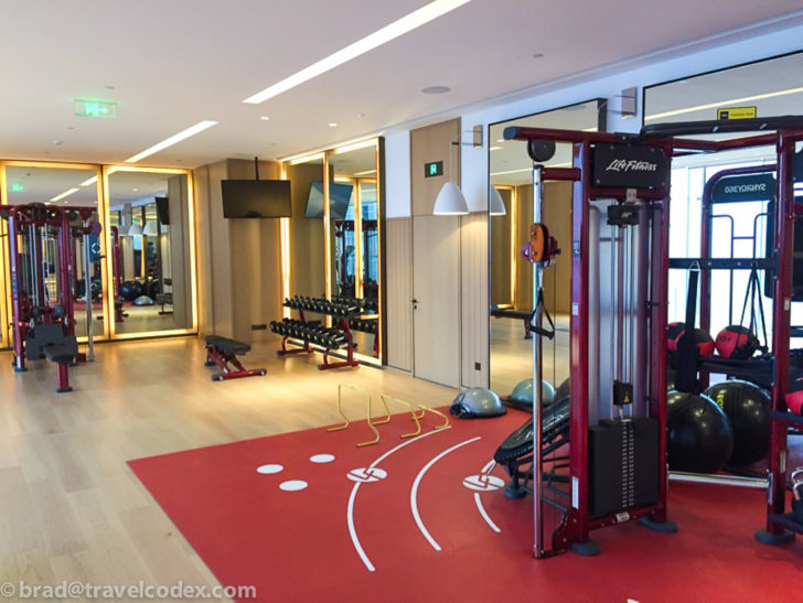 a gym with exercise equipment