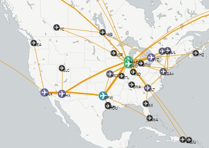 2016 in Travel - North America Routes