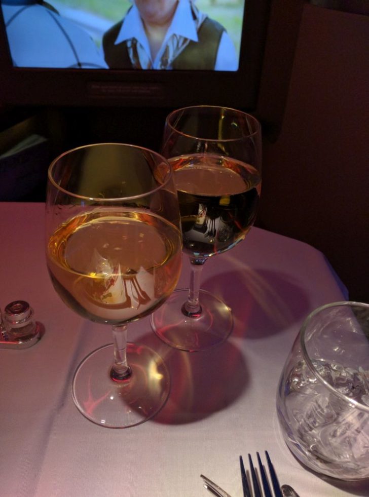 american airlines first class wine