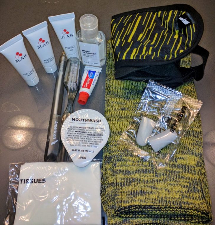 American Airlines Cole Haan and 3Lab first class amenity kit