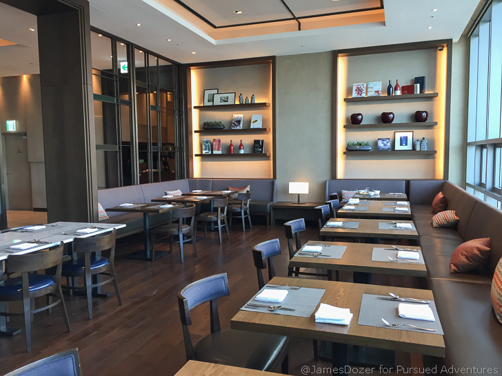 a room with tables and chairs