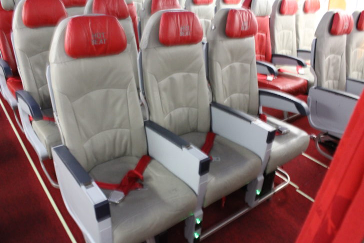 a row of seats in an airplane