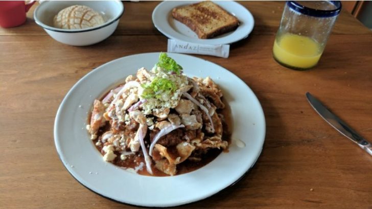a plate of food on a table