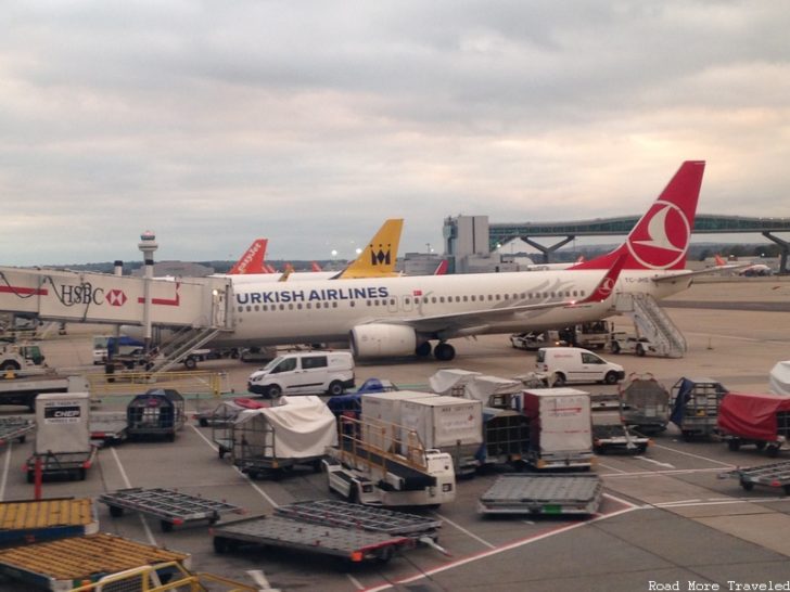 Turkish, Monarch, and easyJet tail parade