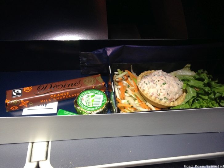 Norwegian Air Premium Class - pre-landing snack